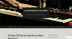 Desktop Screenshot of lesmigrantshilares.com